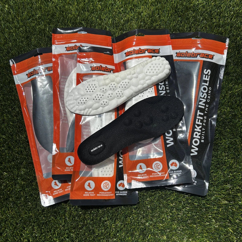 Custom-molded arch support insole for construction worker foot health