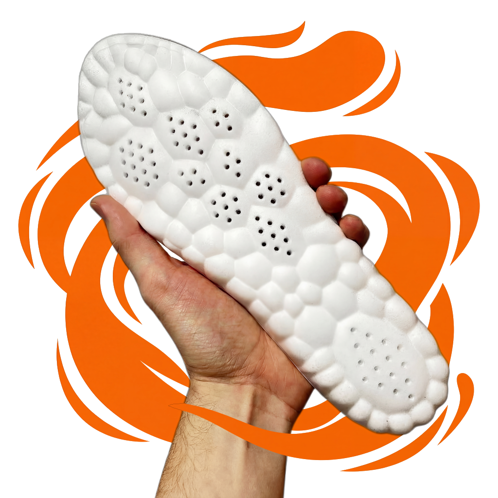WorkFit insole honeycomb base held in hand