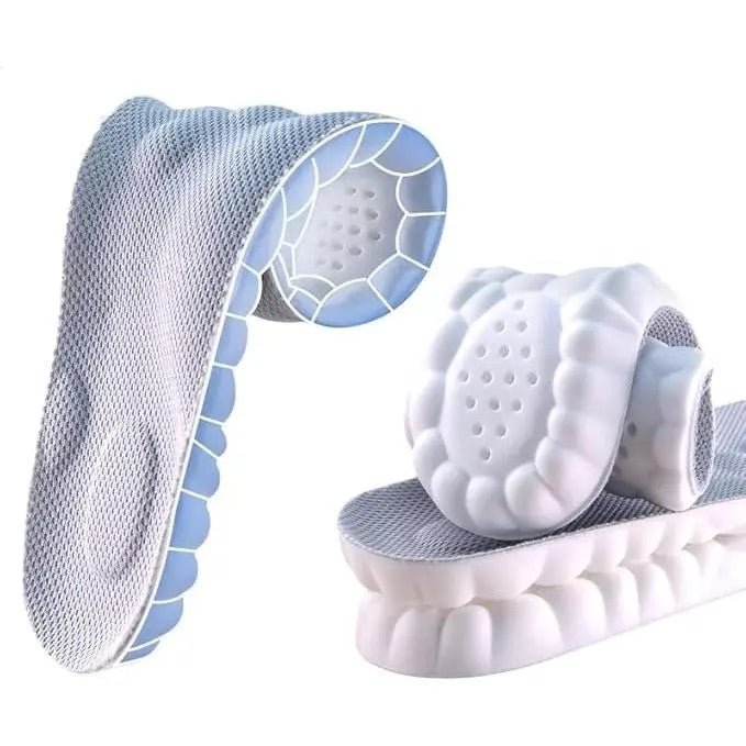WorkFit insole cushioning system cross-section showing Rebound Pods and Memory Foam layers